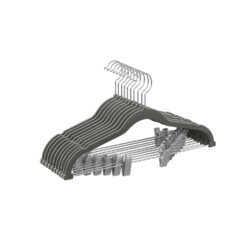 Drabužių pakabos 10vnt., sidabrinės/pilkos spalvos