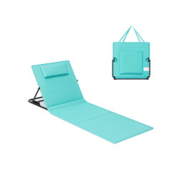 Rinkinys iš 2 paplūdimio kilimėlių su atlošu 158x55x52cm., tamsiai pilkos/juodos spalvos