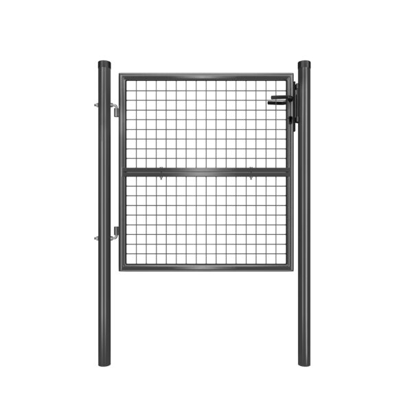 Sodo tvoros varteliai 106x6x145cm., tamsiai pilkos spalvos