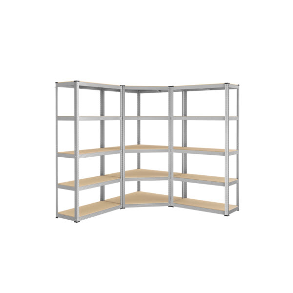 GLR070E03-1.jpg Sandėliavimo lentyna 40x250x180cm., šviesiai rudos/sidabrinės spalvos