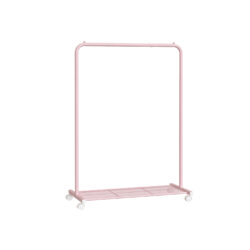 Drabužių kabykla ant ratukų 40,5x91x158cm., pilkos/juodos spalvos