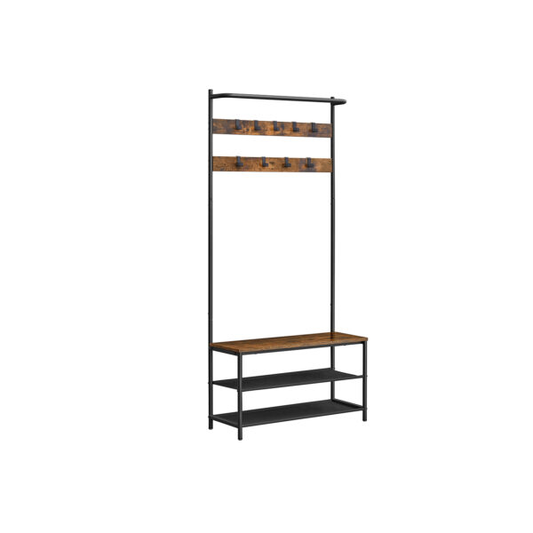 Batų lentyna 32,2x84x180cm., juodos/rudos spalvos