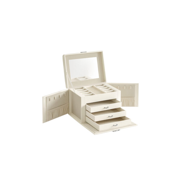 Papuošalų dėžutė 17,5x22,5x16,5cm., baltos spalvos