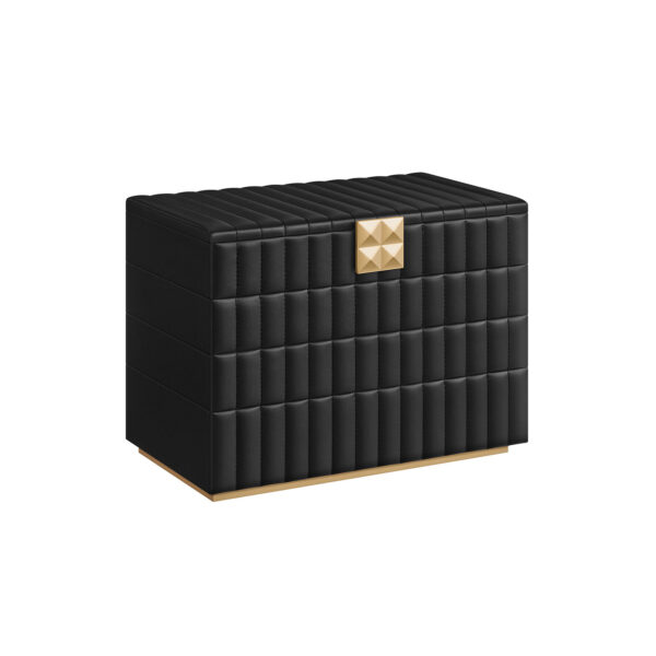Papuošalų dėžutė 17x28x20,5cm., juodos/auksinės spalvos