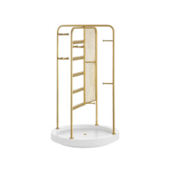 Papuošalų laikiklis 20x20x33,4cm., baltos/auksinės spalvos