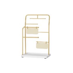 Papuošalų laikiklis 13x21,5x33,7cm., baltos/auksinės spalvos