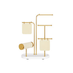 Papuošalų laikiklis 10,8x20,4x31,5cm., baltos/auksinės spalvos