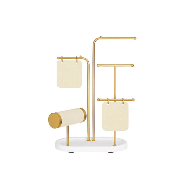 Papuošalų laikiklis 10,8x20,4x31,5cm., baltos/auksinės spalvos