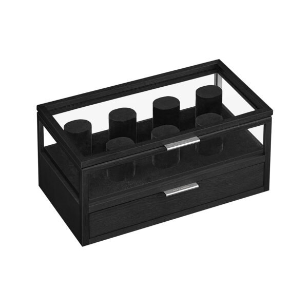 JOW007B01-1.jpg Laikrodžių dėžutė 18x35,2x16cm., juodos spalvos