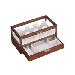 Laikrodžių dėžutė 18x35,2x16cm., rudos/baltos spalvos