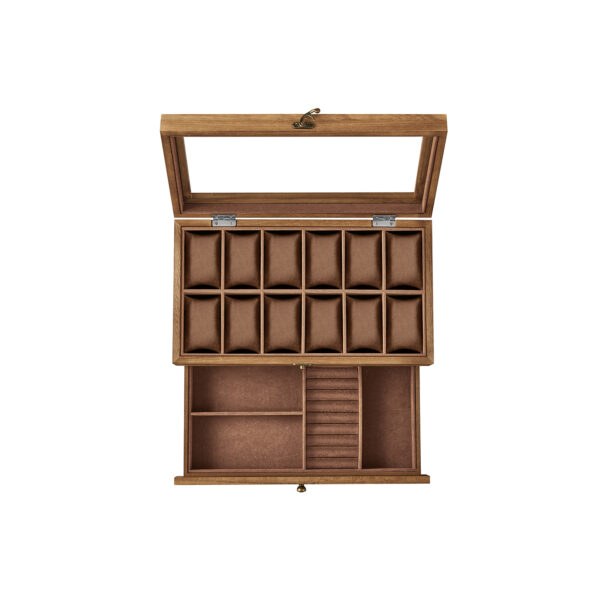 Laikrodžių dėžutė 27x20x13cm., rudos spalvos