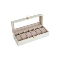 Laikrodžių dėžutė 11,2x30x8cm., baltos/kreminės spalvos