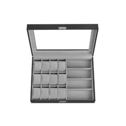 Laikrodžių dėžutė 29x39x8cm., juodos/pilkos spalvos