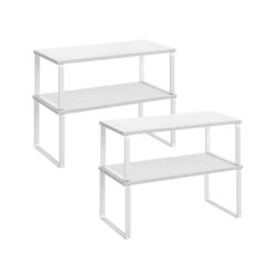 Rinkinys iš 4 prieskonių lentynų, baltos spalvos