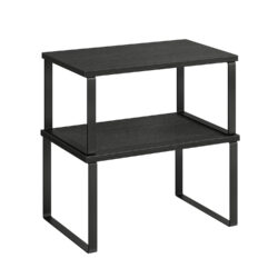 Rinkinys iš 2 virtuvės lentynų, juodos spalvos