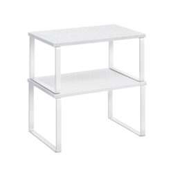 Rinkinys iš 2 virtuvės lentynų, baltos spalvos