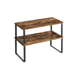 Rinkinys iš 2 virtuvės lentynų, rudos/juodos spalvos