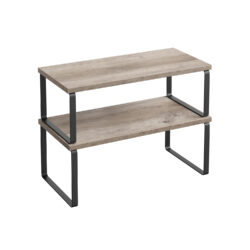 Rinkinys iš 2 prieskonių lentynų, pilkos/juodos spalvos