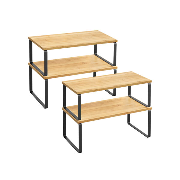 Rinkinys iš 4 prieskonių lentynų, šviesiai rudos/juodos spalvos