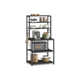 Virtuvės lentyna 40x60x167cm., juodos spalvos