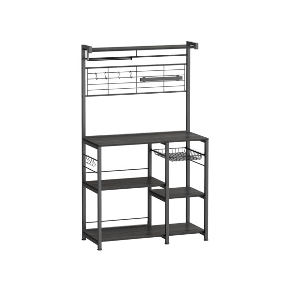 KKS026B42-1.jpg Virtuvės lentyna 42x90x167,3cm., juodos spalvos