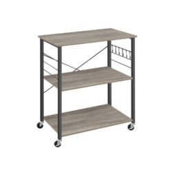 Virtuvės lentyna 40x80x89cm., pilkos/juodos spalvos