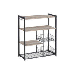 Virtuvės lentyna 35x80x95cm., pilkos/juodos spalvos