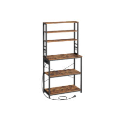 Virtuvės lentyna 40x80x167cm., rudos/juodos spalvos