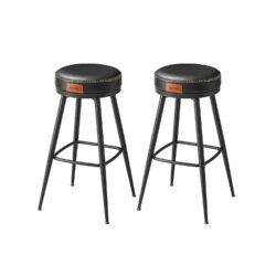 Rinkinys iš 2 baro kėdžių 56x56x76cm., juodos spalvos