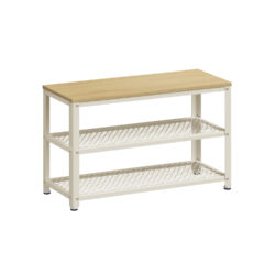 Batų suoliukas 30x73x45cm., kreminės/šviesiai rudos spalvos