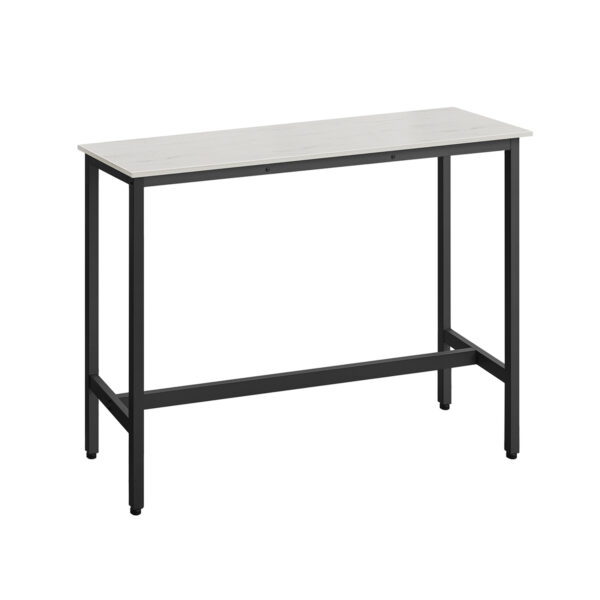 Baro stalas 40x120x90cm., baltos/juodos spalvos