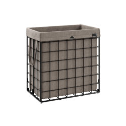 Skalbinių krepšelis 110L., juodos/tamsiai pilkos spalvos