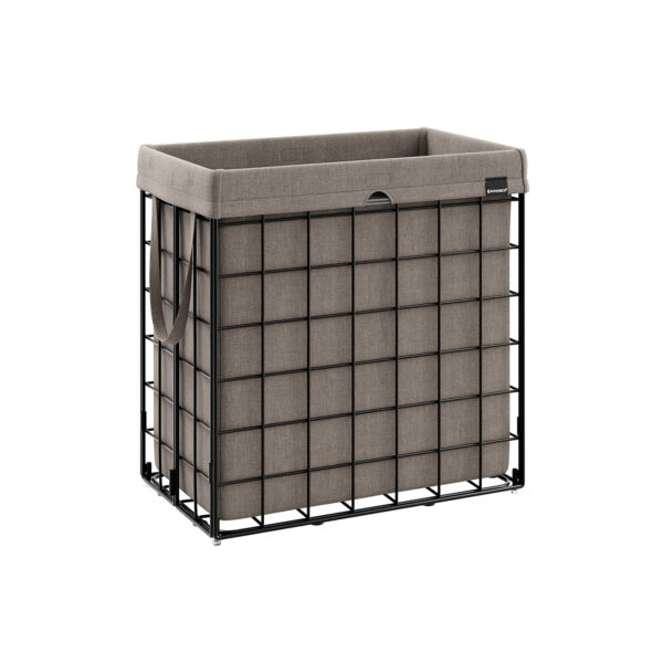 Skalbinių krepšelis 110L., juodos/tamsiai pilkos spalvos