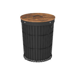 Skalbinių krepšelis 95L., juodos/rudos spalvos