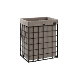 Skalbinių krepšelis 90L., juodos/tamsiai pilkos spalvos