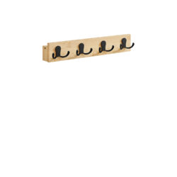 Sieninė drabužių kabykla 4,8x40x7cm., šviesiai rudos/juodos spalvos