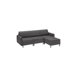 Sofa 150x237x85,6cm., tamsiai pilkos spalvos