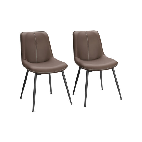 Rinkinys iš 2 valgomojo kėdžių 56x50,3x81cm., rudos/juodos spalvos