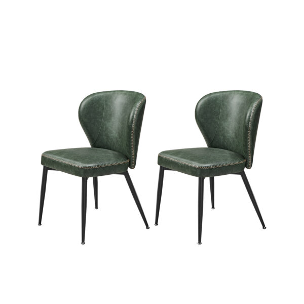 LDC180C02-1.jpg Rinkinys iš 2 valgomojo kėdžių 55x52x79cm., žalios/juodos spalvos