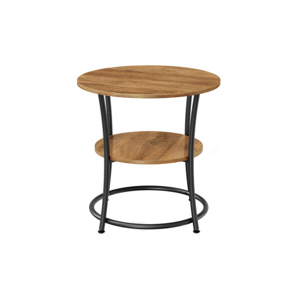 Šoninis staliukas 55x55cm., šviesiai rudos/juodos spalvos