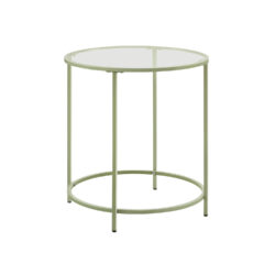 Skaidrus šoninis staliukas 50x55cm., žalios spalvos