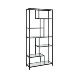 Skaidri lentyna 30x80x180cm., juodos spalvos