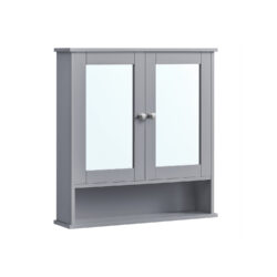 Vonios sieninė spintelė su veidrodžiu 13x56,5x58,5cm., pilkos spalvos
