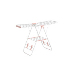 Skalbinių džiovyklė 51x147x97cm., baltos/rožinės spalvos