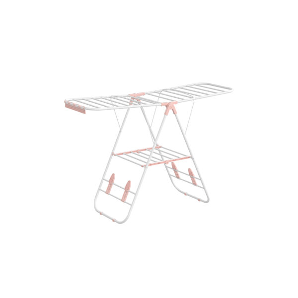 Skalbinių džiovyklė 51x147x97cm., baltos/rožinės spalvos