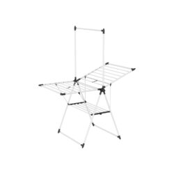 Skalbinių džiovyklė 66x159x198cm., baltos/juodos spalvos