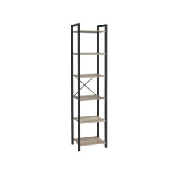 Lentyna 30x40x187,5cm., juodos/pilkos spalvos