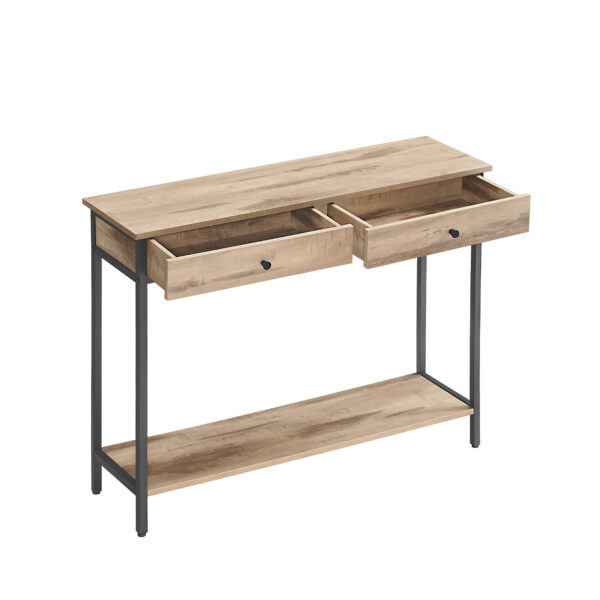 Konsolinis staliukas 30x100x80cm., šviesiai rudos/juodos spalvos