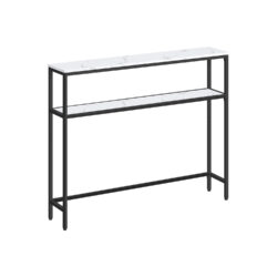 Konsolinis staliukas 20x100x80cm., juodos/baltos spalvos