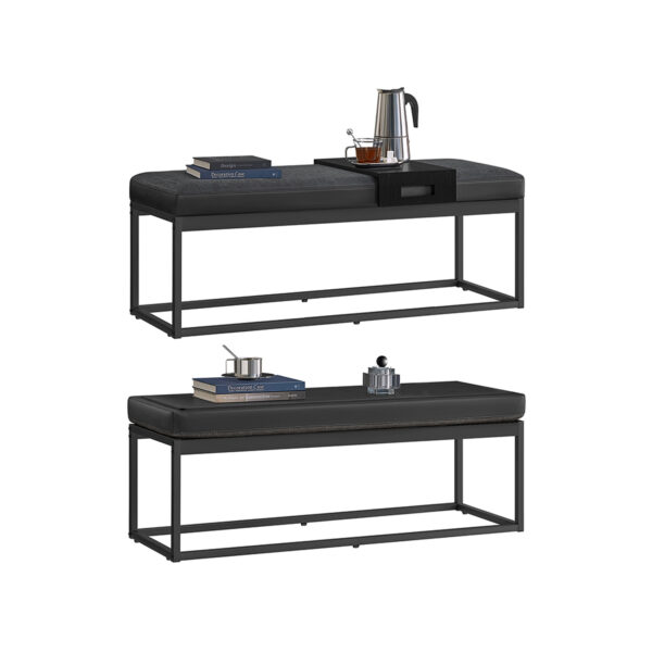 Pufas 43x112x40cm., juodos spalvos